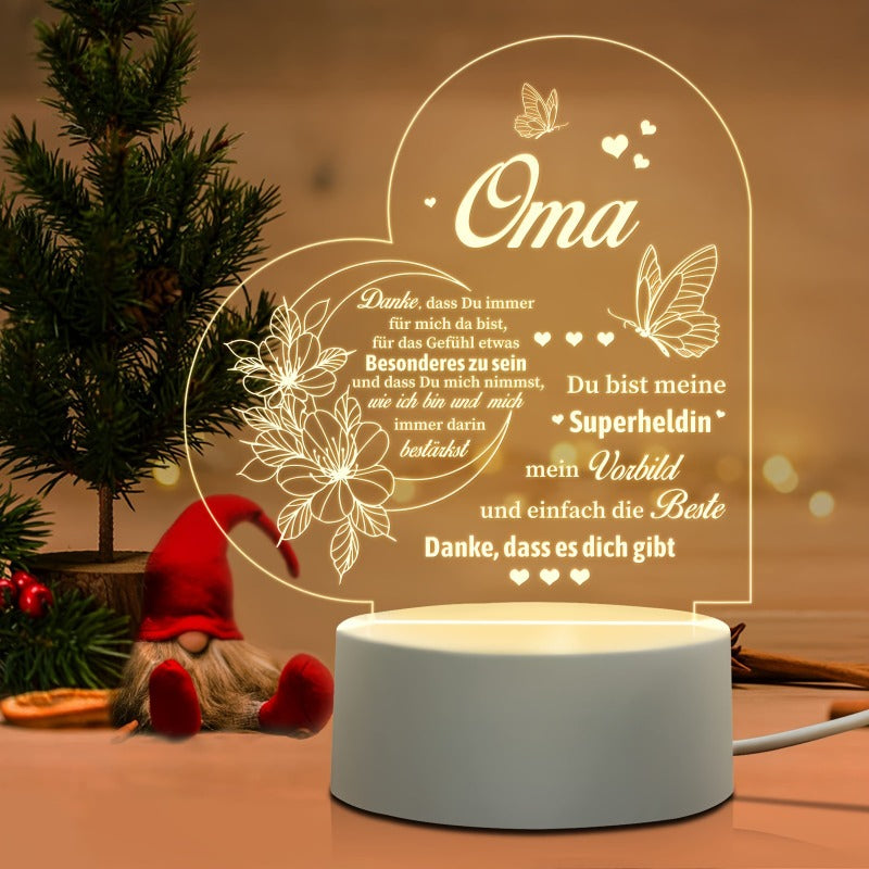 Wholesale Mother's Day Rechargeable Transparent Acrylic Gift Ornaments